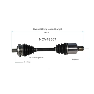 GSP North America Front Driver Side CV Axle Assembly for 2006 Mercedes-Benz E350 - NCV48507