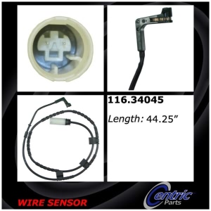 Centric Rear Brake Pad Sensor for 2012 Mini Cooper - 116.34045