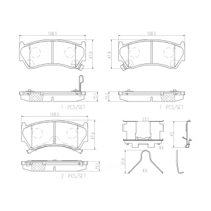 brembo Premium Ceramic Front Disc Brake Pads for 1997 Nissan Sentra - P56026N