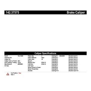 Centric Posi Quiet™ Loaded Brake Caliper for 2013 Porsche Cayenne - 142.37575