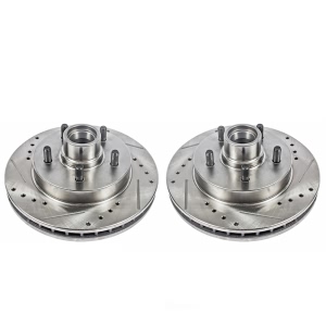 Power Stop PowerStop Evolution Performance Drilled, Slotted& Plated Brake Rotor Pair for Chevrolet Express - AR8625XPR