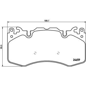 brembo Premium Low-Met OE Equivalent Front Brake Pads for 2016 Land Rover Range Rover Sport - P44023