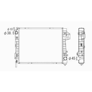 TYC Engine Coolant Radiator for Dodge Ram 1500 - 2479