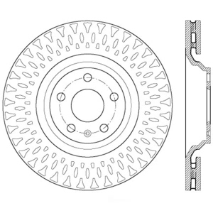 Centric Gcx Brake Rotor for 2020 Audi S3 - 320.33144