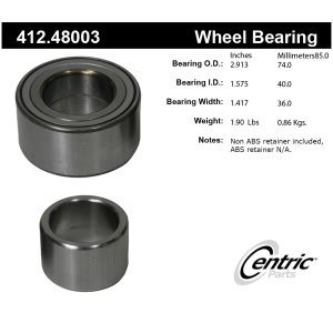 Centric Premium™ Rear Driver Side Double Row Wheel Bearing for 2004 Suzuki XL-7 - 412.48003