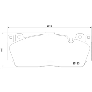 brembo Premium Low-Met OE Equivalent Front Brake Pads for 2012 BMW M6 - P06079