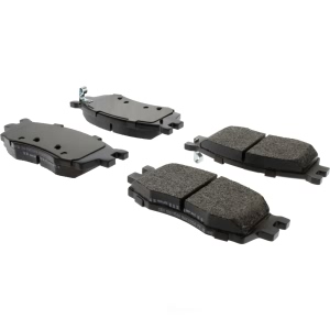 Centric Posi Quiet™ Extended Wear Semi-Metallic Front Disc Brake Pads for 2010 Kia Rio - 106.11560