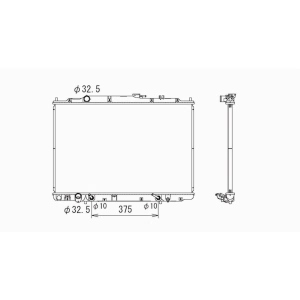 TYC Engine Coolant Radiator for 2005 Honda Pilot - 2740