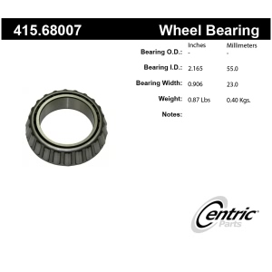 Centric Premium™ Front Driver Side Inner Wheel Bearing for Dodge Ram 2500 - 415.68007