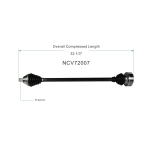 GSP North America Front Passenger Side CV Axle Assembly for 2016 Volkswagen Beetle - NCV72007