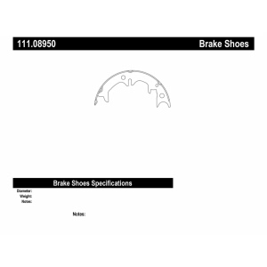 Centric Premium™ Parking Brake Shoes for 1989 Toyota Celica - 111.08950