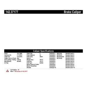 Centric Posi Quiet™ Loaded Brake Caliper for 2014 Porsche Cayman - 142.37177
