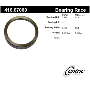 Centric Premium™ Rear Inner Wheel Bearing Race for 2010 Dodge Ram 3500 - 416.67000
