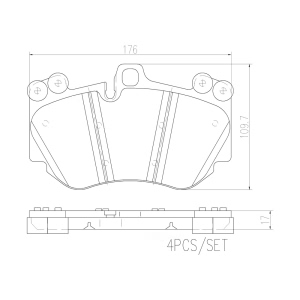 brembo Premium Ceramic Front Disc Brake Pads for 2006 Porsche Cayenne - P65016N