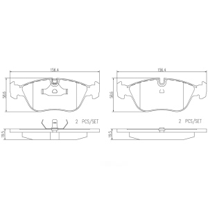 brembo Premium Ceramic Front Disc Brake Pads for 1993 Volvo 850 - P86013N