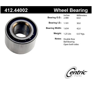 Centric Premium™ Wheel Bearing for 1993 Toyota Celica - 412.44002