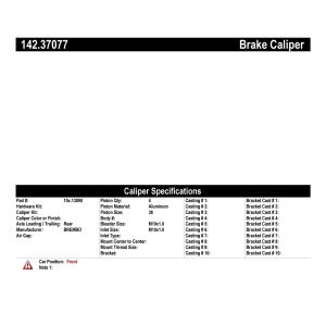 Centric Posi Quiet™ Loaded Brake Caliper for 2020 Porsche 718 Cayman - 142.37077