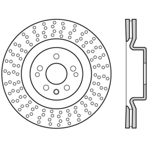 Centric Premium Vented Front Brake Rotor for 2007 Mercedes-Benz ML63 AMG - 125.35104