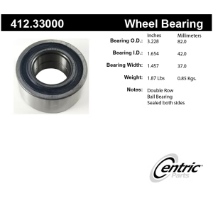 Centric Premium™ Wheel Bearing for 1988 Audi 5000 Quattro - 412.33000