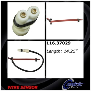 Centric Front Driver Side Brake Pad Sensor for 2012 Porsche 911 - 116.37029