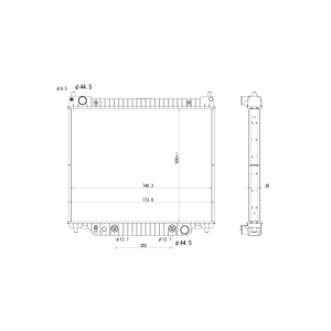 TYC Engine Coolant Radiator for 2009 Ford E-350 Super Duty - 2977