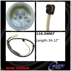 Centric Front Brake Pad Sensor for 2012 BMW 328i xDrive - 116.34067