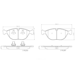 brembo Premium Ceramic Front Disc Brake Pads for 2006 Mercedes-Benz S430 - P06019N