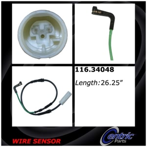 Centric Brake Pad Sensor Wire for 2011 BMW 1 Series M - 116.34048