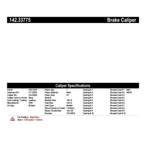 Centric Posi Quiet™ Loaded Brake Caliper for Porsche Macan - 142.33775