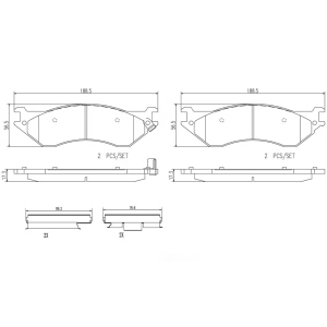 brembo Premium Ceramic Front Disc Brake Pads for Lincoln Navigator - P24103N