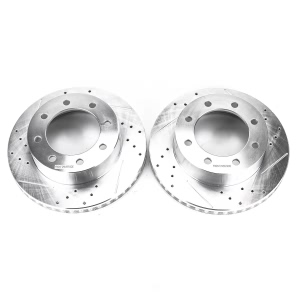 Power Stop PowerStop Evolution Performance Drilled, Slotted& Plated Brake Rotor Pair for 2006 Ford F-250 Super Duty - AR85107XPR