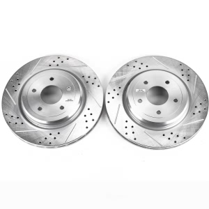 Power Stop PowerStop Evolution Performance Drilled, Slotted& Plated Brake Rotor Pair for 2012 Chevrolet Corvette - AR82114XPR