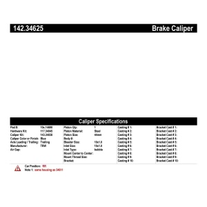 Centric Posi Quiet™ Loaded Brake Caliper for 2012 BMW M6 - 142.34625
