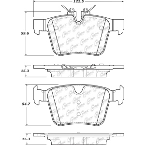 Centric Premium Ceramic Rear Disc Brake Pads for 2017 Jaguar XF - 301.18210