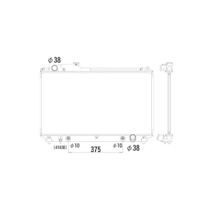 TYC Engine Coolant Radiator for 2004 Lexus LS430 - 2418