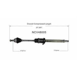 GSP North America Front Passenger Side CV Axle Assembly for Mercedes-Benz - NCV48005