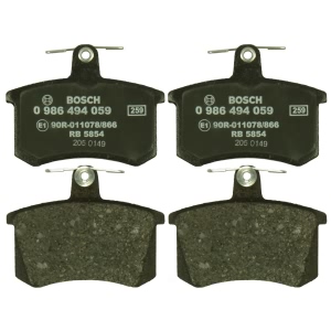 Bosch EuroLine™ Semi-Metallic Rear Disc Brake Pads for 1999 Audi A8 Quattro - 0986494059