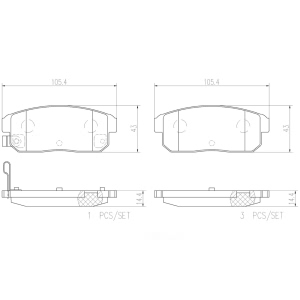 brembo Premium Ceramic Rear Disc Brake Pads for 2011 Mazda RX-8 - P49035N
