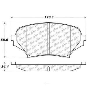 Centric Posi Quiet™ Semi-Metallic Front Disc Brake Pads for 2013 Mazda MX-5 Miata - 104.11790