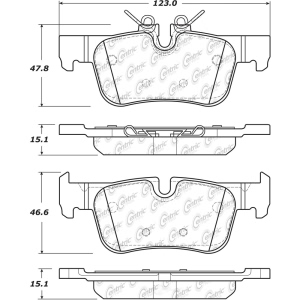 Centric Posi Quiet™ Ceramic Rear Disc Brake Pads for 2017 Mini Cooper Countryman - 105.17620