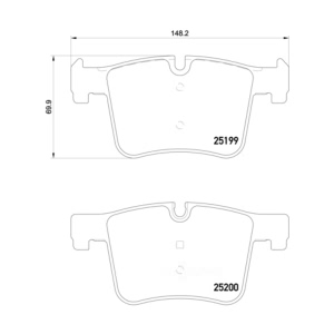 brembo Premium Low-Met OE Equivalent Front Brake Pads for 2018 BMW 320i - P06075
