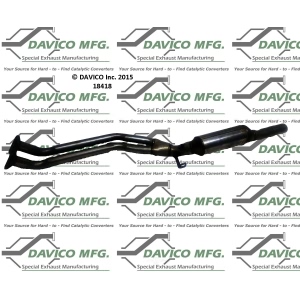 Davico Direct Fit Catalytic Converter and Pipe Assembly for 1992 BMW 850i - 18418