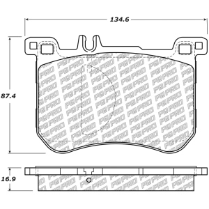 Centric Posi Quiet Pro™ Semi-Metallic Front Disc Brake Pads for 2014 Mercedes-Benz SL550 - 500.16700