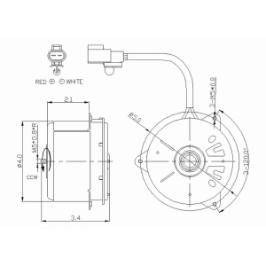 TYC Driver Side Engine Cooling Fan Motor - 630670