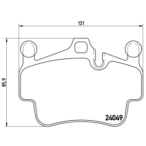 brembo Premium Low-Met OE Equivalent Front Brake Pads for Porsche Boxster - P65014