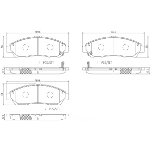 brembo Premium Ceramic Front Disc Brake Pads for Acura RLX - P28074N