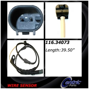 Centric Front Brake Pad Sensor for BMW X6 - 116.34073
