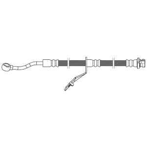 Centric Front Driver Side Brake Hose for 2014 Kia Rio - 150.50060