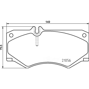 brembo Premium Low-Met OE Equivalent Front Brake Pads for 2012 Mercedes-Benz G550 - P50134