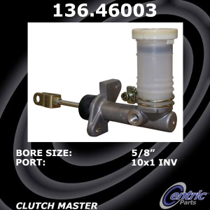 Centric Premium Clutch Master Cylinder for 1990 Dodge Colt - 136.46003